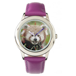 Schau dir den roten Panda des Fotos an. Panda roux Armbanduhr