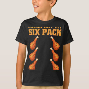 Schau Dir Mein Sixpack Lustiger Hühnerschenkel Fit T-Shirt