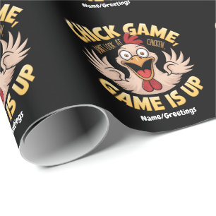 Schau dir nicht das Huhn an Das lustige Spiel Geschenkpapier