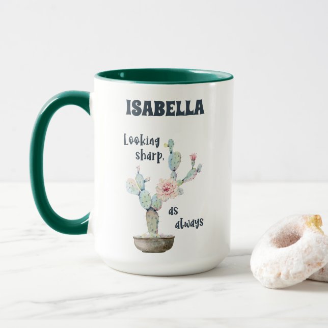 Schau mal! Benutzerdefinierte Tasse (Mit Donut)