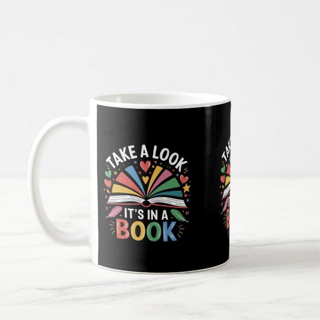 Schau mal, es steht in einem Buch Becher Kaffeetasse (Links)