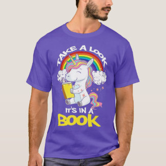 Schau mal, es steht in einem Buch Regenbogen Einho T-Shirt