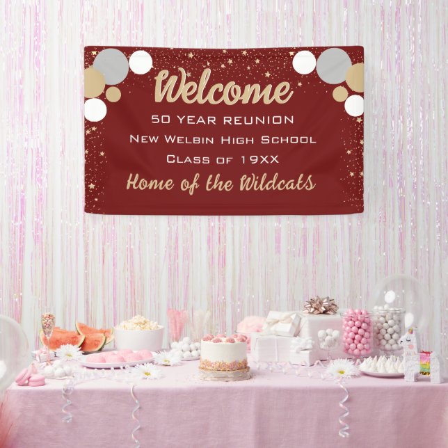 Schau mal! Fun Confetti Class Wiedersehen-Banner Banner (Party)