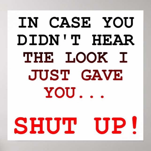 Schau mal nach lustigem Poster. Poster (Vorne)