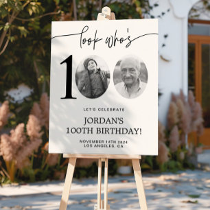 Schau mal, wer 100 ist Foto zum 100. Geburtstag Poster