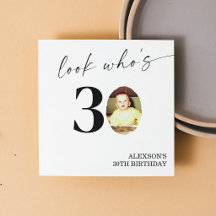 Schau mal, wer 30 ist – moderne einfache Fotos zum