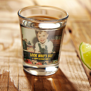 Schau mal, wer 50 Retro-Geburtstagsfeier Favor Fot Schnapsglas