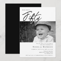 Schau mal wer Fünfzig ist Lustiges Baby Foto 50. G