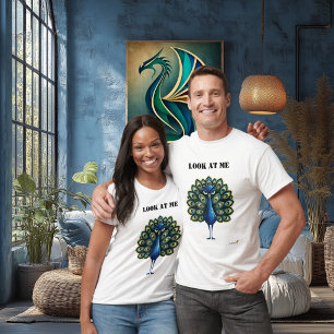Schau Mich Lustig Pfau T-Shirt