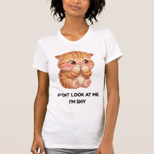 Schau mich nicht an, ich bin schüchtern Süßes oran T-Shirt