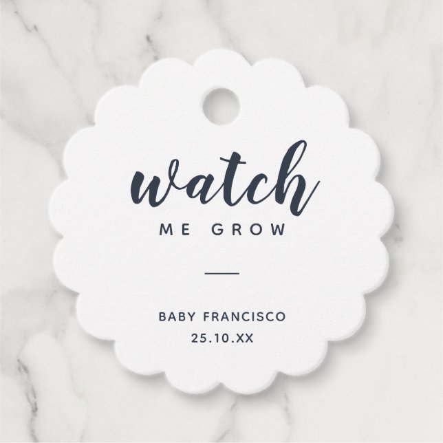 Schau mir zu, wie ich Baby Dusche baue dank neutra Geschenkanhänger (Vorderseite)