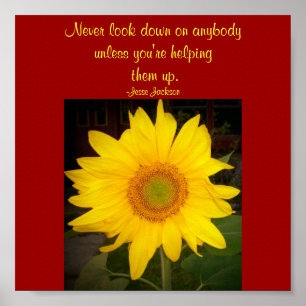 Schau nie nach unten.. Zitat Poster-Jesse Jackson Poster
