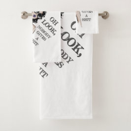 Schau, niemand kümmert sich um badhandtuch set