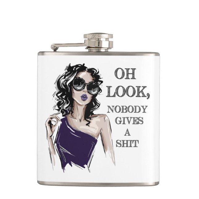 Schau, niemand kümmert sich um flachmann (Vorderseite)