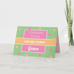 Schau! Vergnügen Sie sich mit dem Abschluss! Karte