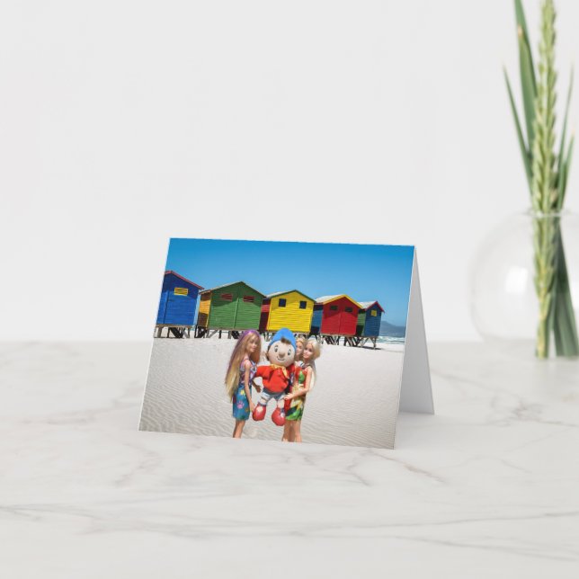 Schau, wen wir am Strand abgeholt haben. Karte (Vorderseite)