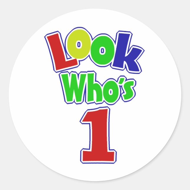 Schau, wer einer ist runder aufkleber (Vorderseite)