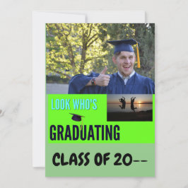 Schau, wer Geschlossen ist! 1 Foto grün Einladung