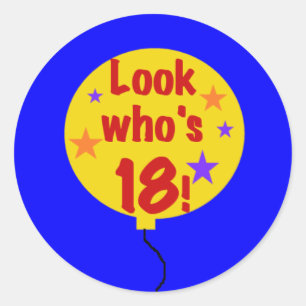 Schau, wer ist 18 runder aufkleber