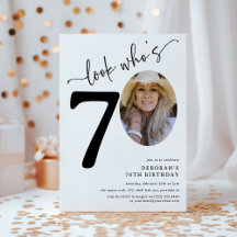 Schau, wer ist 70! Modernes Foto 70. Geburtstag