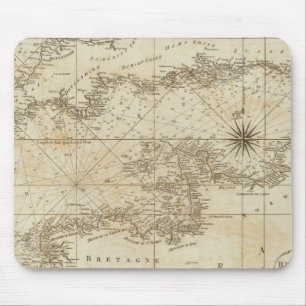 Schaubild des britischen Ärmelkanals Mousepad