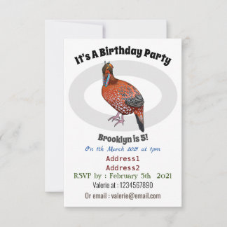 Schaubild des tragopanischen Cartoon von Cabot Einladung