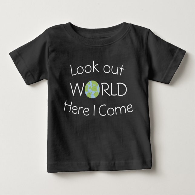 Schaue dir die Welt an Baby T-shirt (Vorderseite)
