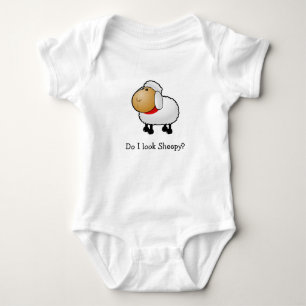 Schaue ich Sheepy? Säuglings-Shirt Baby Strampler
