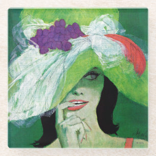 Schauen der anderen Weise Glasuntersetzer