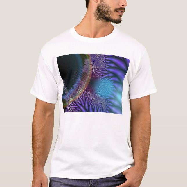 Schauen innere - Amethyst u. azurblaues Geheimnis T-Shirt (Vorderseite)