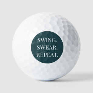 Schauen. Schwur. Wiederholen. Funny Gift Golf Ball