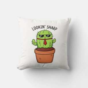 Schauen Sharp Funny Cactus Pun Kissen