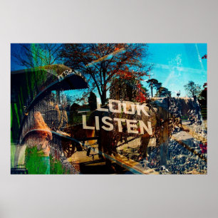 schauen Sie hören Plakat