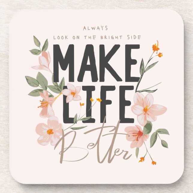 Schauen Sie immer auf die rechte Seite. Getränkeuntersetzer (Vorderseite)