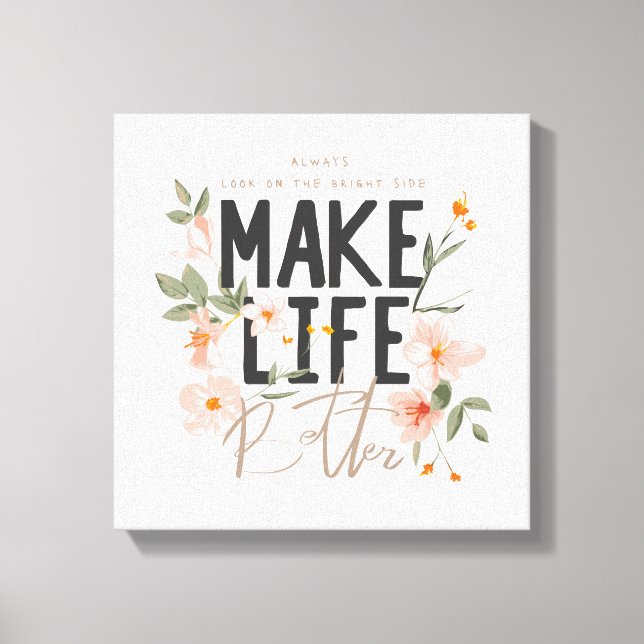 Schauen Sie immer auf die rechte Seite. Leinwanddruck (Vorderseite)