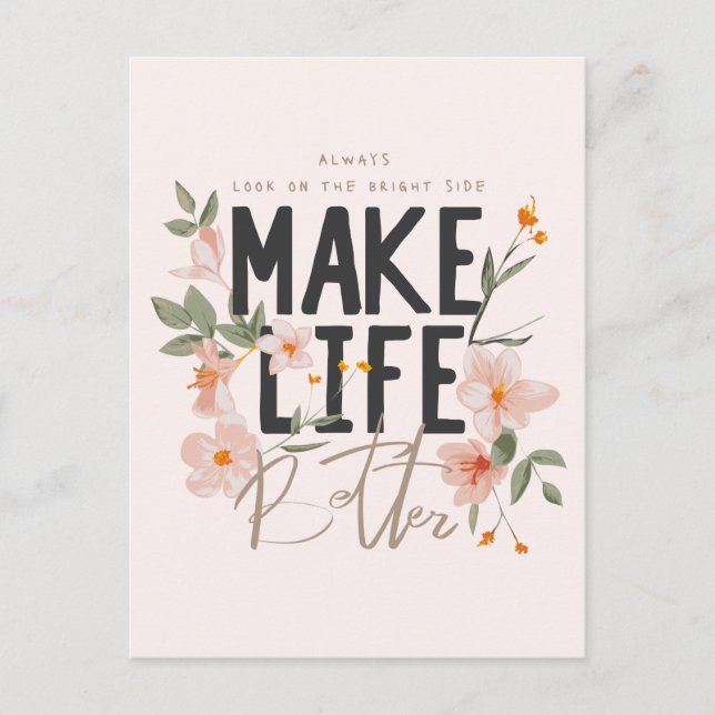 Schauen Sie immer auf die rechte Seite. Postkarte (Vorderseite)