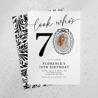 Schauen Sie mal, wer 70 ist! Elegantes 70. Geburts Einladung