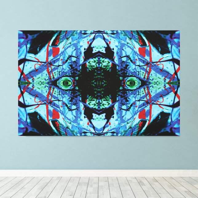 Schauen Sie mich 63x42 an Leinwanddruck (Insitu (Holzboden))