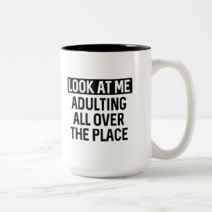 Schauen Sie mich an Zweifarbige Tasse