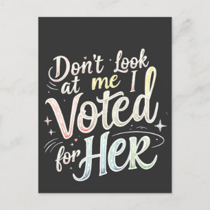 Schauen Sie nicht, ich habe für ihre Kamala Harris Postkarte
