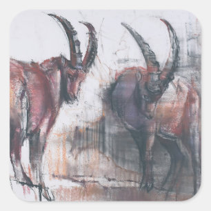 Schauen Sie nicht nach unten Quadratischer Aufkleber