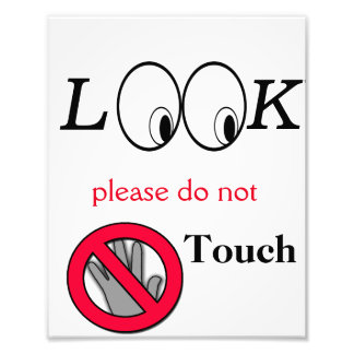 Schauen Sie nicht Touch Poster