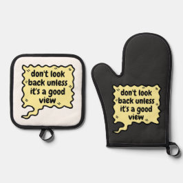 schauen Sie nicht zurück, es sei denn, es\s ist ei Ofenhandschuh & Topflappen-Set