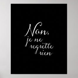 Schauen Sie nicht zurück - kein Bedauern über fran Poster
