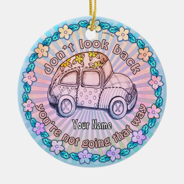 Schauen Sie nicht zurück Keramik Ornament (Vorne)