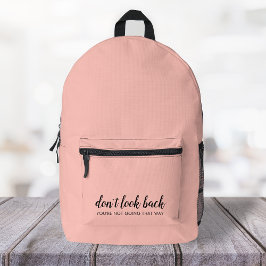Schauen Sie nicht zurück | Modernes Hochheben von Bedruckter Rucksack
