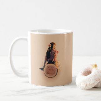 Schauen Sie nie auf Beige zurück Kaffeetasse