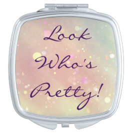 Schauen Sie Pastellhübsches Taschenspiegel