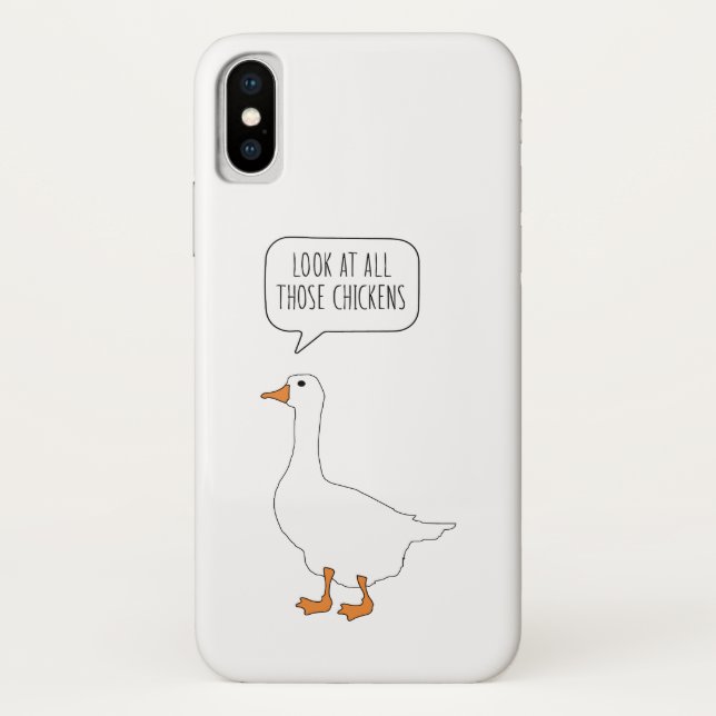Schauen Sie sich alle diese Hühner Funny Honse Goo Case-Mate iPhone Hülle (Rückseite)