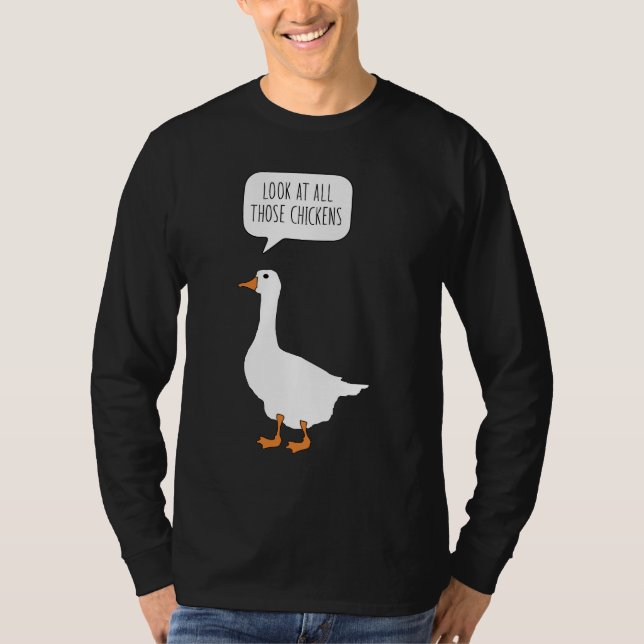 Schauen Sie sich alle diese Hühner Funny Honse Goo T-Shirt (Vorderseite)